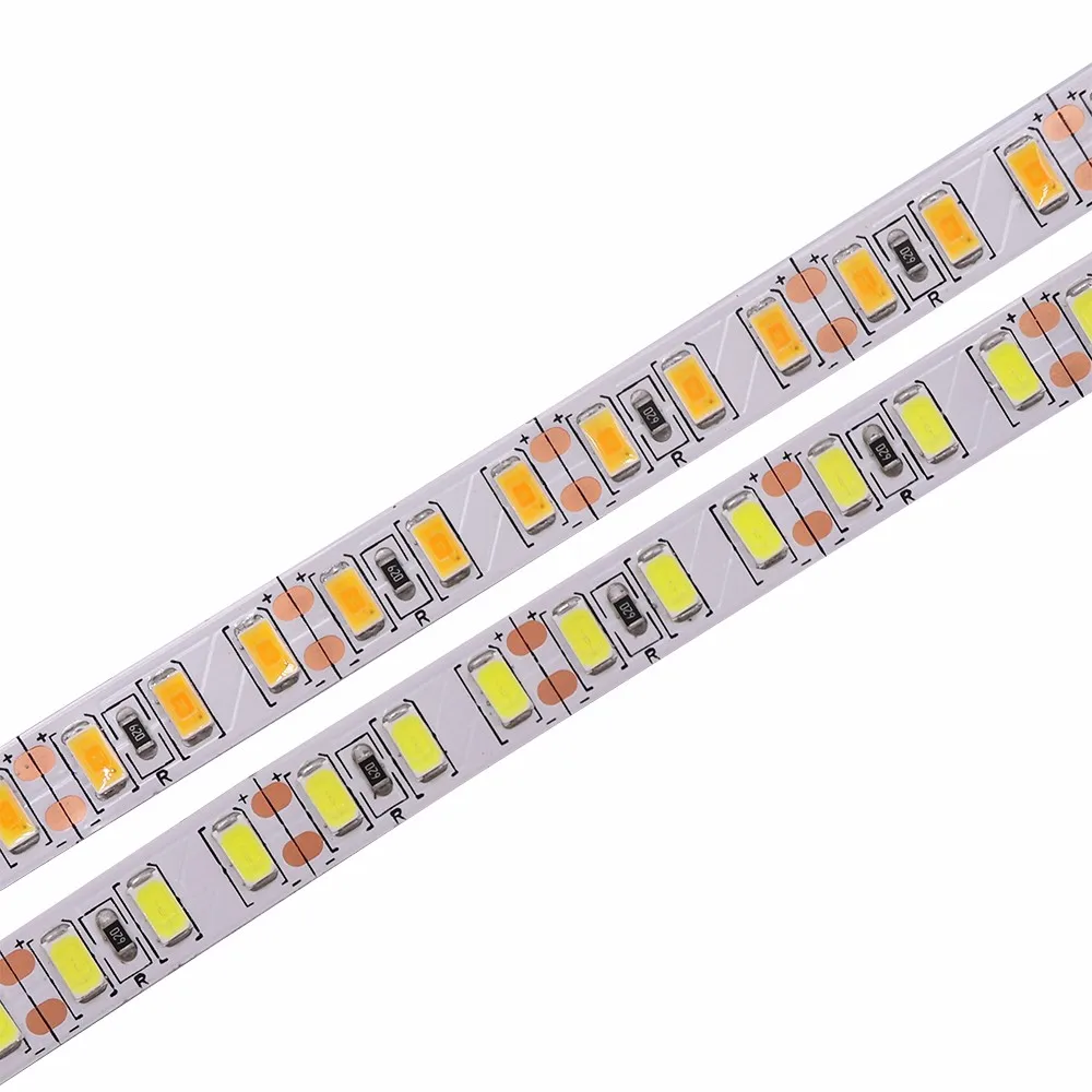 12 в 1 м 2 м 5 м SMD 5630 Epistar чип холодный белый/теплый белый супер яркая СВЕТОДИОДНАЯ лента SMD 5730 120 светодиодов/м гибкий светодиодный ленточный светильник