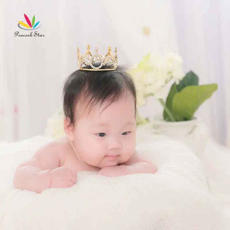 Павлин звезда Новорожденный ребенок кристалл золотой цвет металл Полный Круглый