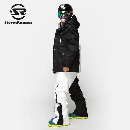 StormRunner двойной Лыжный костюм для сноуборда мужской толстый водонепроницаемый