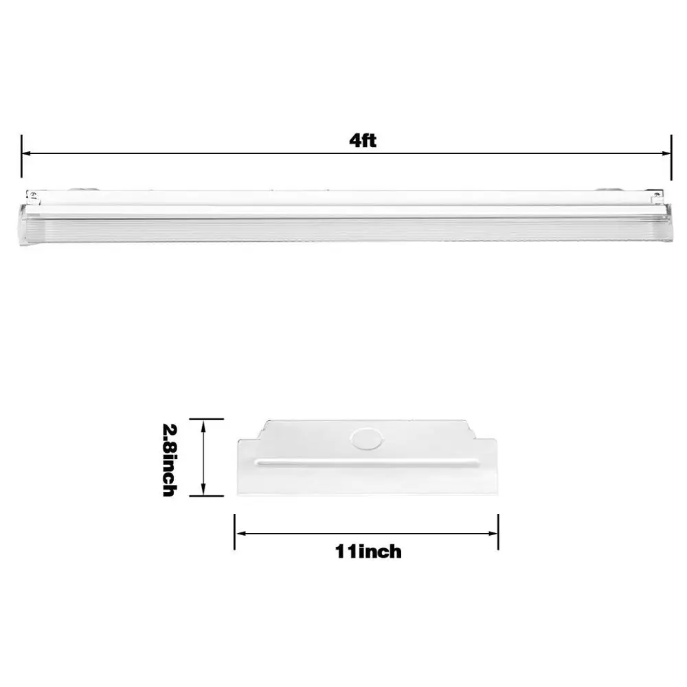 4ft LED Wrap around Ceiling Tube Lights Flush Mount Lighting Fixture 72W Light for Garage Workshop Office Warehouse 4pack | Лампы и