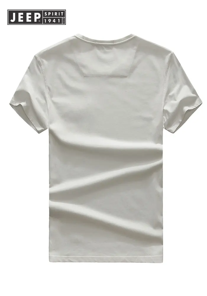 Мужская одежда JEEP Лето 2019 г. футболки Tops Tees Men хлопковые одноцветное цвет короткий