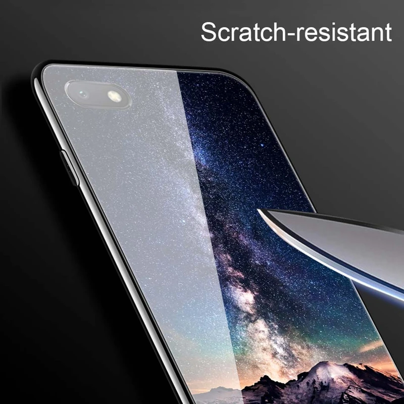 Чехол из закаленного стекла для Xiaomi Redmi 6A чехол с космическим рисунком телефона Mi