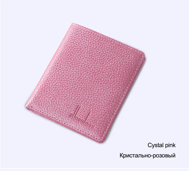 Ультратонкий женский кошелек из натуральной кожи, мини короткий кошелек, женские модные кошельки, сумки для карт, высокое качество, Новинка