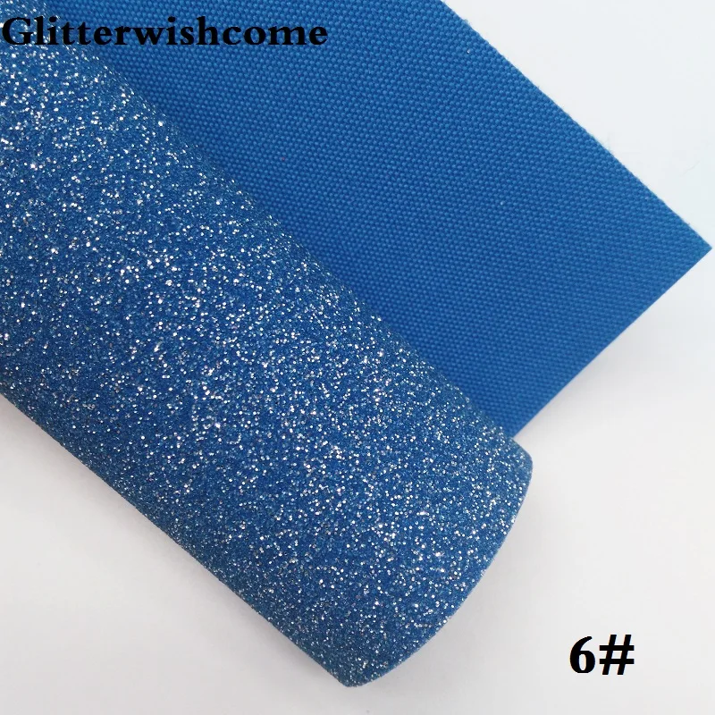 6 Glitterwishcome 21X29 см A4 Размеры синтетическая кожа, мелкие блестки кожаная сумочка в комплекте подкладочная ткань винил для банты, GM052A - Цвет: 6