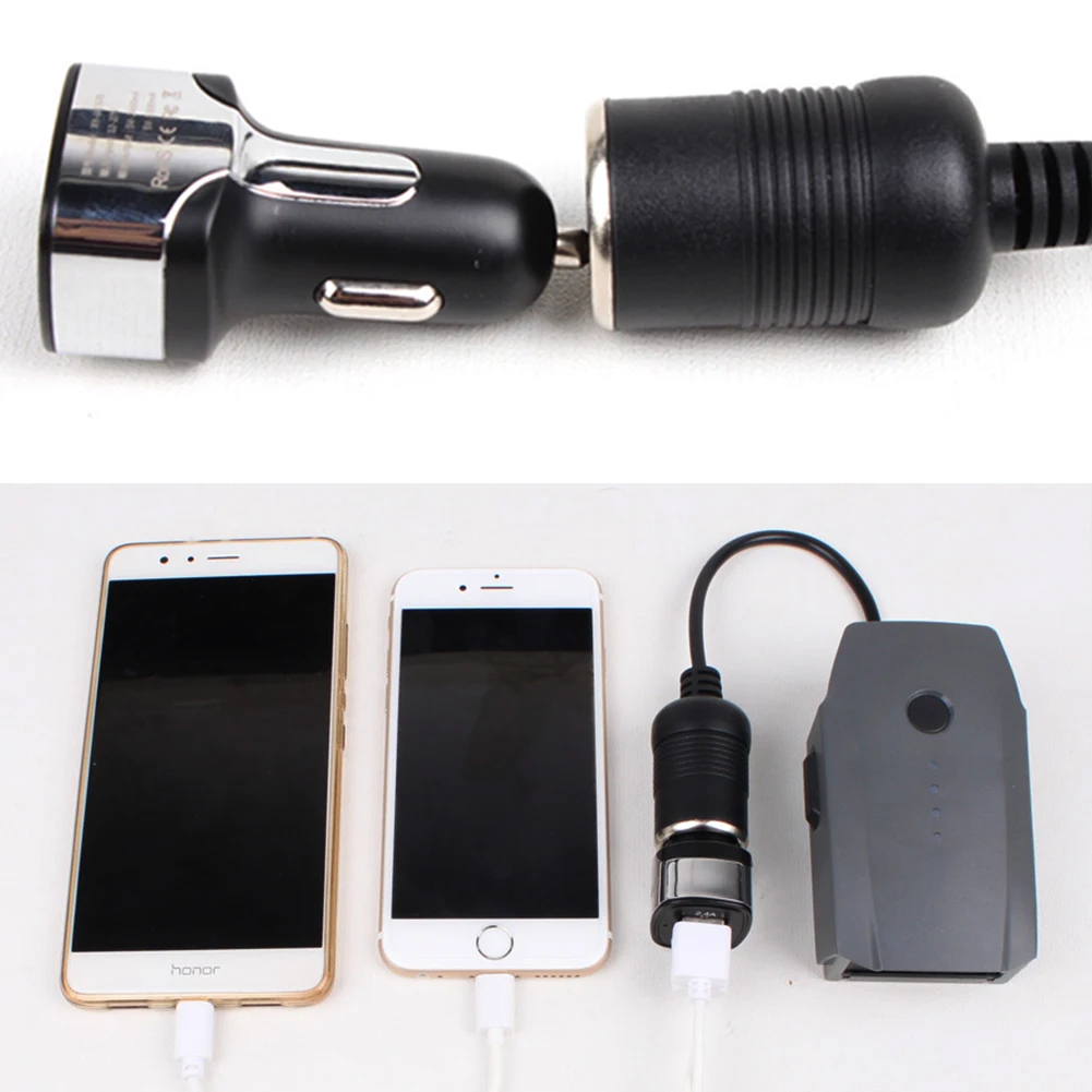 Portable Dual USB Car Charger + Battery Energy Conversion Line For DJI MAVIC Pro | Автомобили и мотоциклы