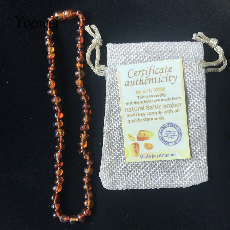 

Yoowei Baby Amber Teething Necklace 6 Colors Kids Bracelet Supplier Gift Genuine Custom Original Baltic Amber Jewelry Wholesale