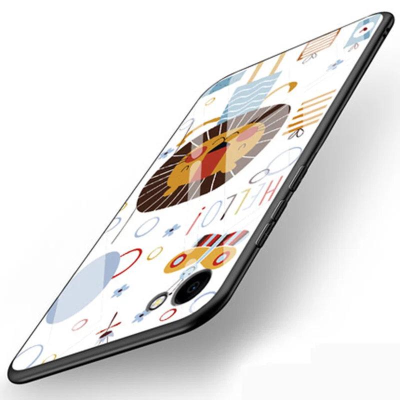 Милый мультфильм закаленное Стекло задняя coque для OPPO A 3 Защитные чехлы Чехол OPPOA3
