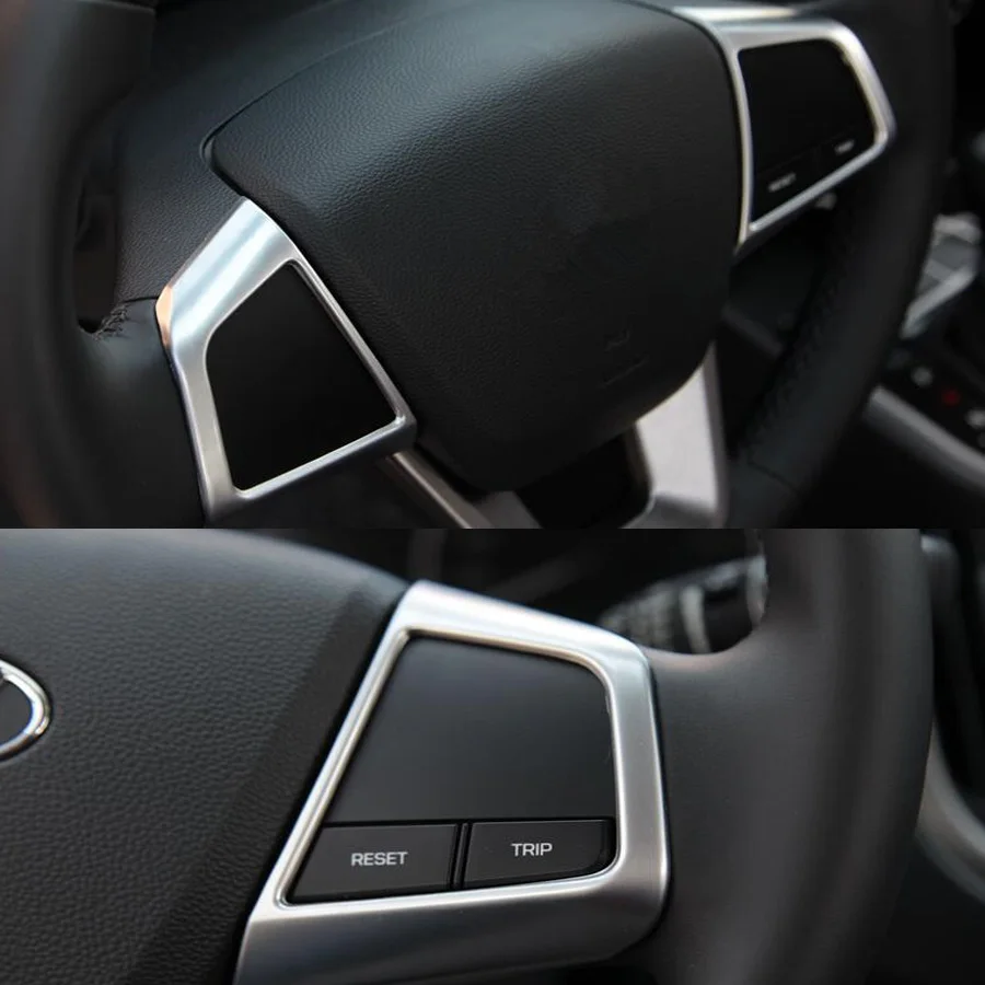 YAQUICKA 2x Car Steering Wheel Switch Button Frame Trim Styling Sticker Sequins For Hyundai IX25 2015 Auto Accessory Mouldings | Автомобили