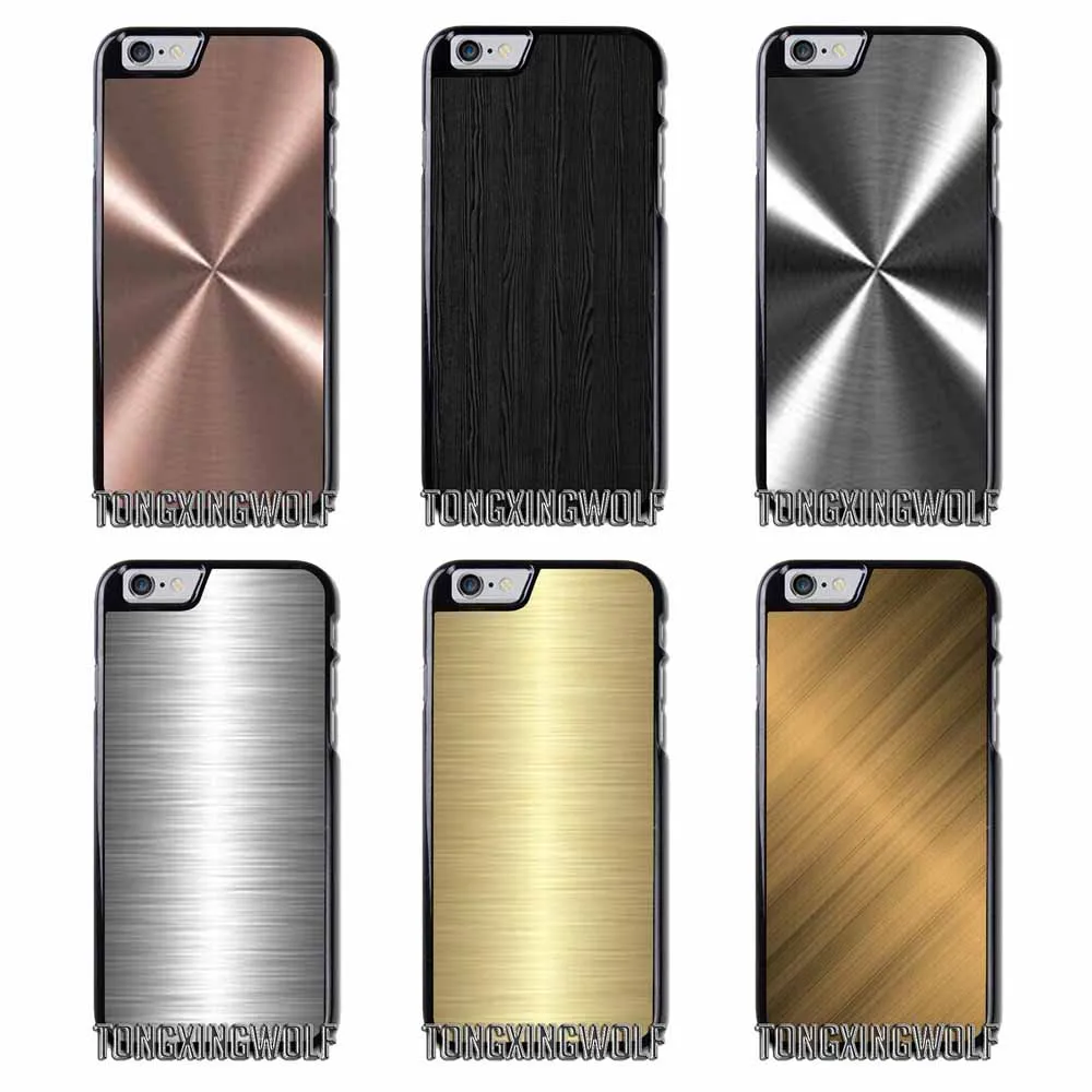 Матовый металлический текстуры чехол для Samsung Note 2 3 S4 S5 mini S6 S7 край S8 S9 iPhone 4 4S 5C 5 5S SE