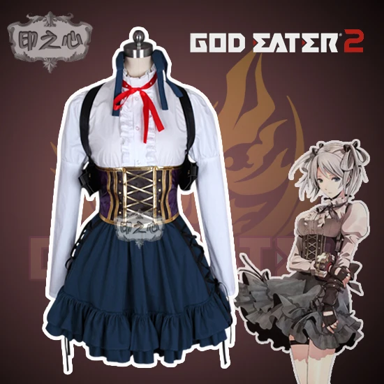 

[В наличии] 2018 аниме GOD EATER2 платье Лулу аранзон Лолита Боевая форма костюм для косплея полный комплект для Хэллоуина Бесплатная доставка нов...