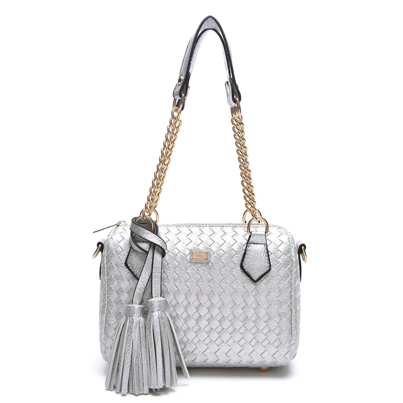 2017 тканый Crossbody Сумка Женская Высокое качество искусственная кожа плетение