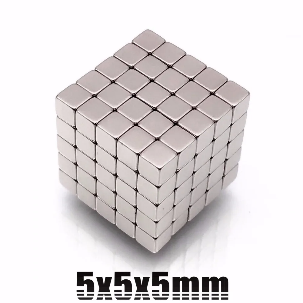 50 шт. 5x5x5 Неодимовый Магнит куб 5 мм N35 Постоянный NdFeB супер сильные магнитные