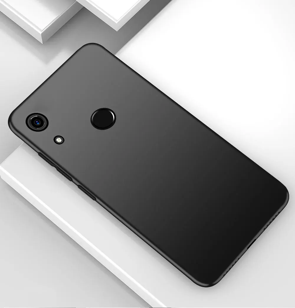 Для Honor 8A чехол тонкий Матовый ТПУ чехол Мягкий силиконовый чехол для телефона для Huawei Honor 8A Pro 8 A чехол Полная защита чехол бампер - Цвет: Черный