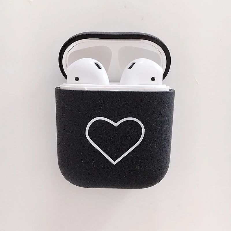 Модный милый чехол для пар с сердечками Airpods Жесткий ПК беспроводной Bluetooth