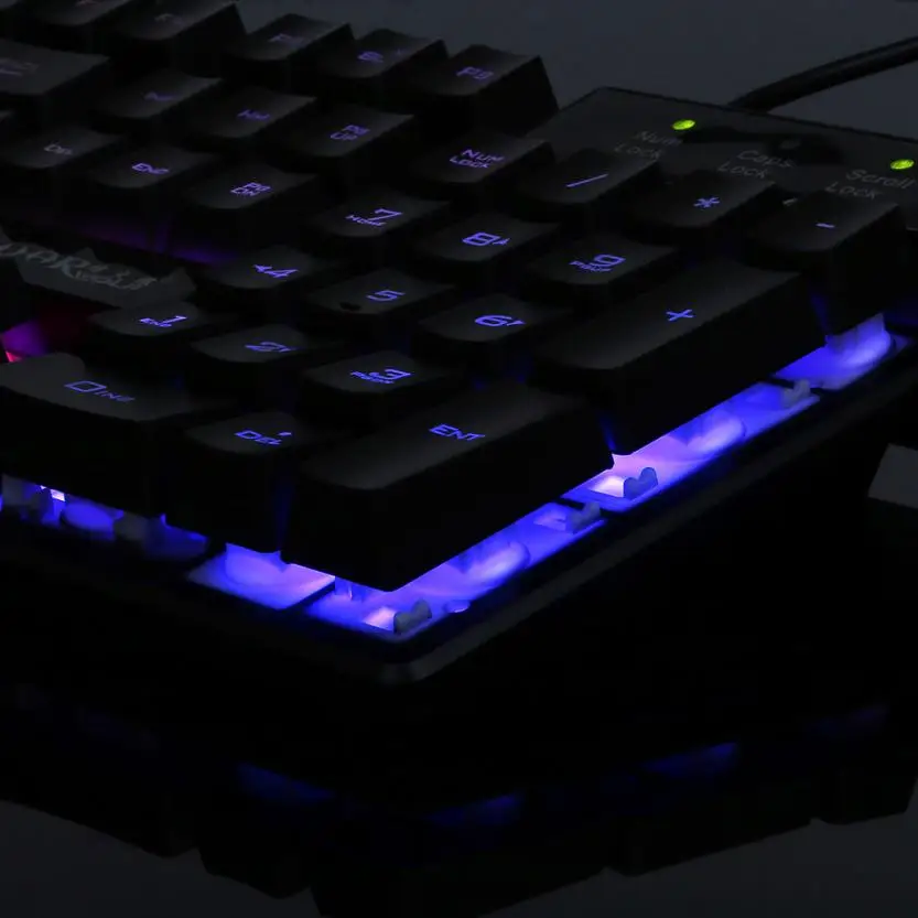 Механическая и эргономичная клавиатура K1 проводная USB с подсветкой цветная