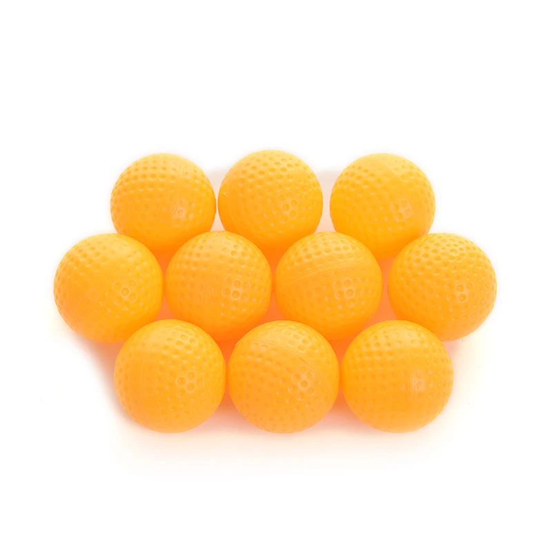 

10 шт./лот желтые пластиковые эластичные мячи для гольфа тренировочные мячи для гольфа помощь для тренировок на открытом воздухе новое посту...