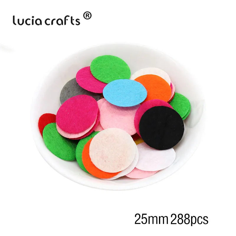 Lucia crafts круглые войлочные тканевые прокладки, аксессуар, нашивки, круглые войлочные прокладки, тканевые цветочные аксессуары B0408