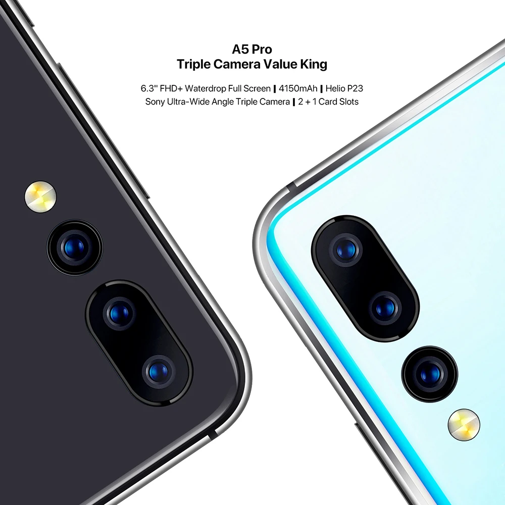 UMIDIGI A5 Pro Android 9,0 восьмиядерный 6," мобильный телефон 16MP тройная камера 4150 mAh 4+ 32 GB Global LTE 4G смартфон с отпечатком пальца смартфон