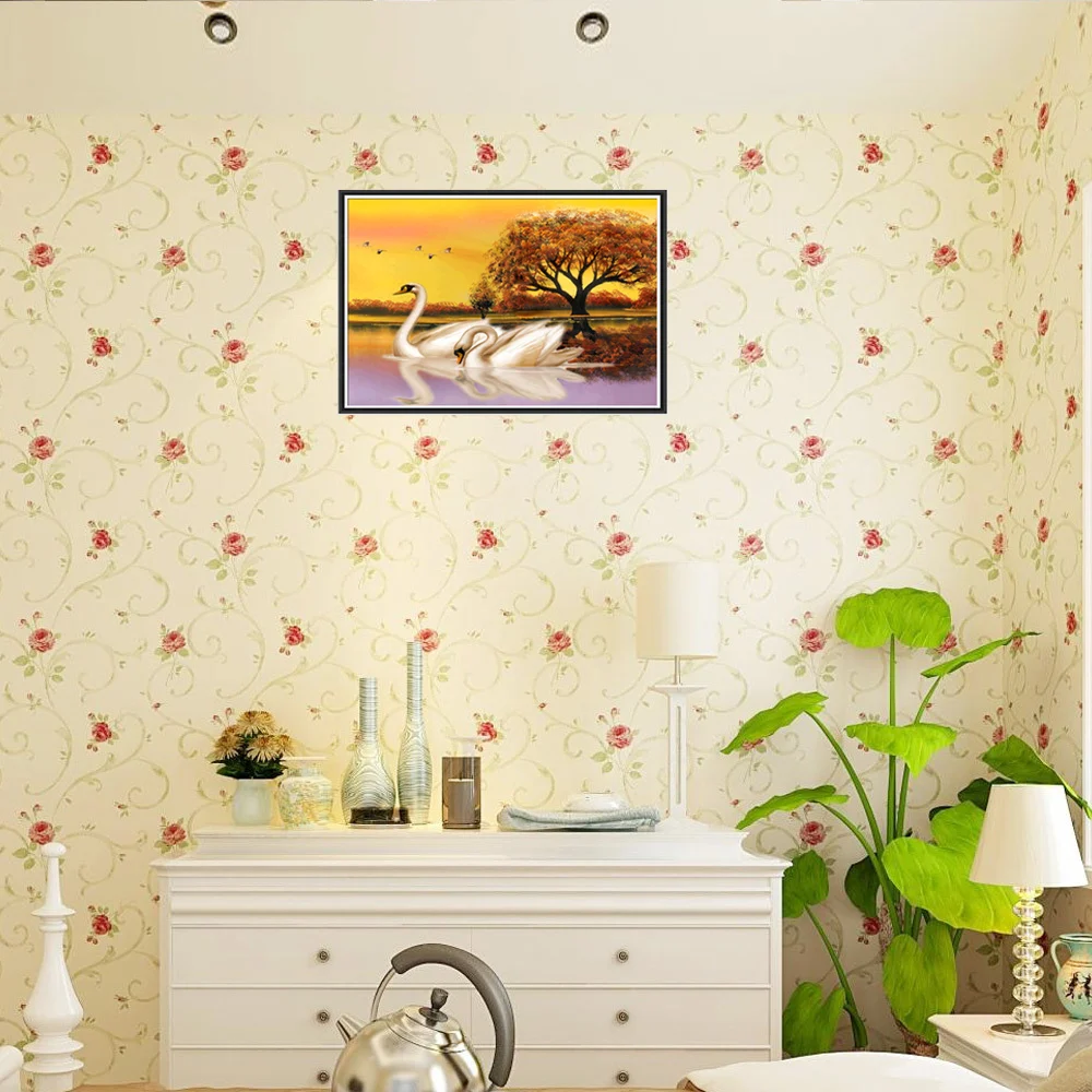 5D алмаз вышивка алмазная лебеди картины из страз своими руками крестиком стразы