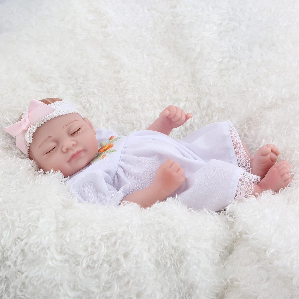 Кукла NPK Sleeping Reborn детские куклы ручной работы с белым ангелом милые 10 дюймов 25 см