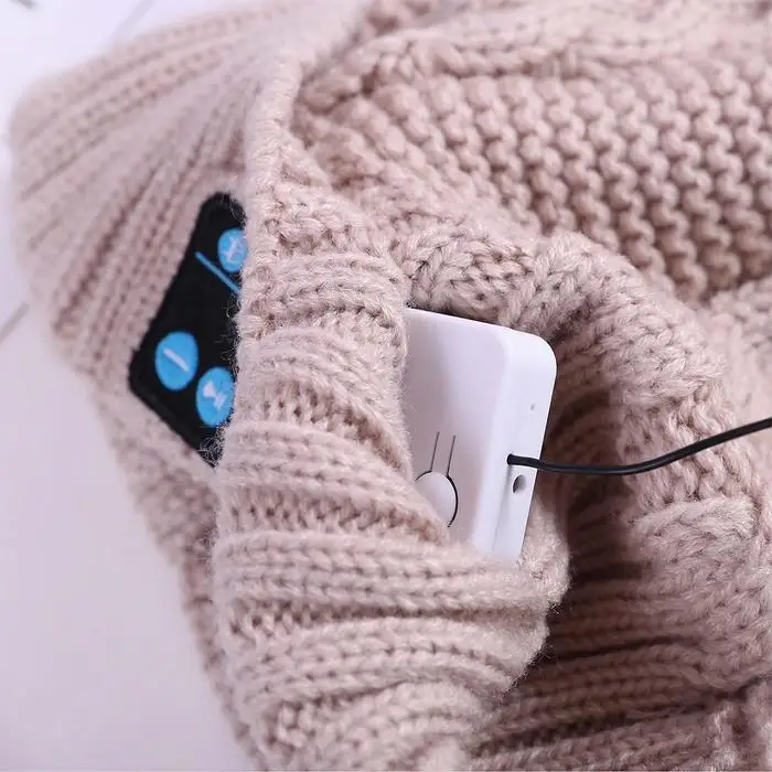 Модные зимние уличные Умные Bluetooth наушники 4 1 Повседневная вязаная шапка стерео