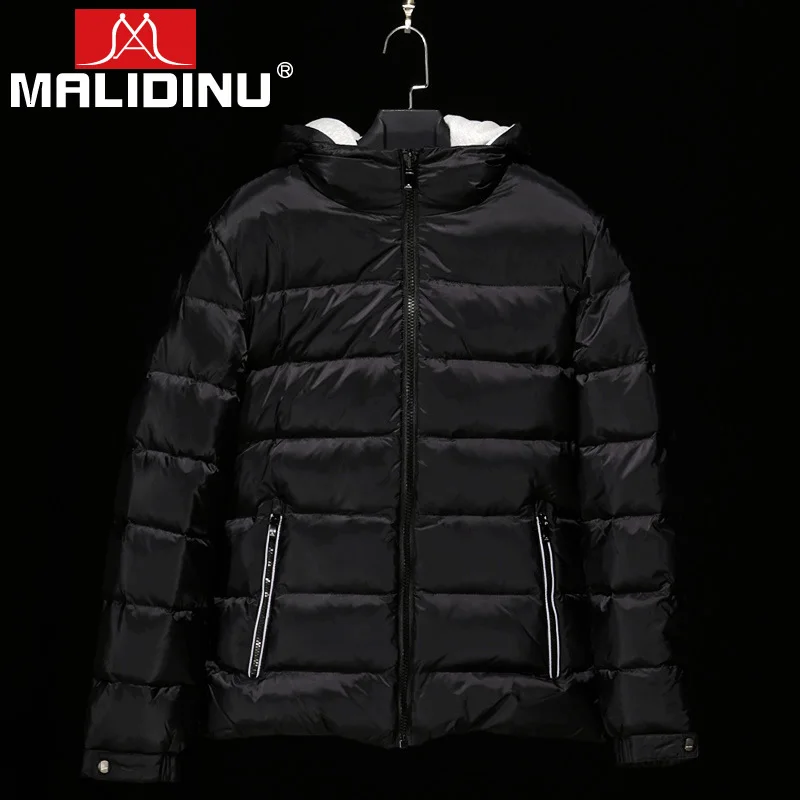 

MALIDINU 2021 Men Down Jacket Winter Down Coat Brand Warm Winter Jackets Mens Coats For Men Down Parka Detachable Hood Outwear