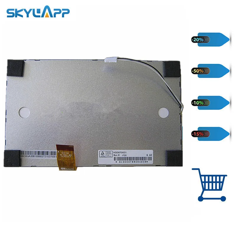 Skylarpu 7 inch LCD panel for HSD070I651-G00 car audio/ digital photo frame/ portable DVD players LCD Screen Free shipping