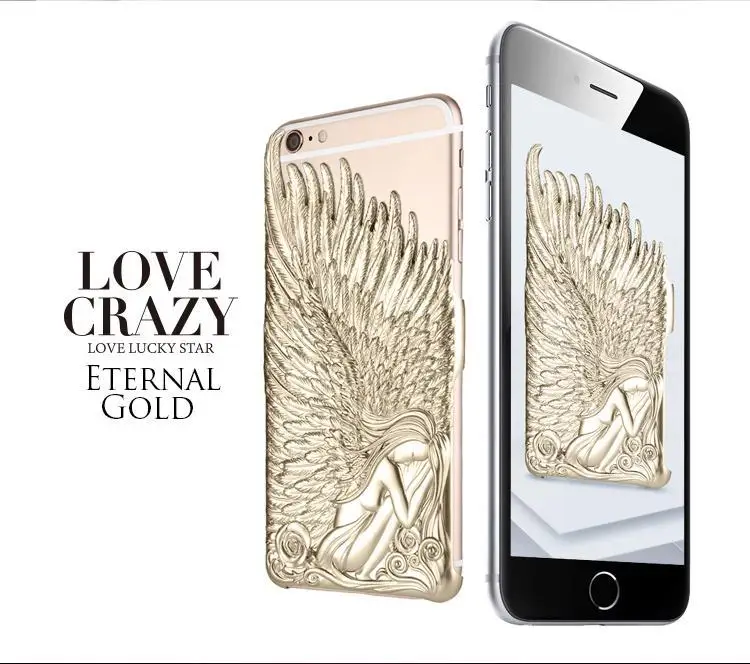 10x Роскошный чехол для iPhone 6 plus 5 inches3D задняя крышка с крыльями ангела защитный