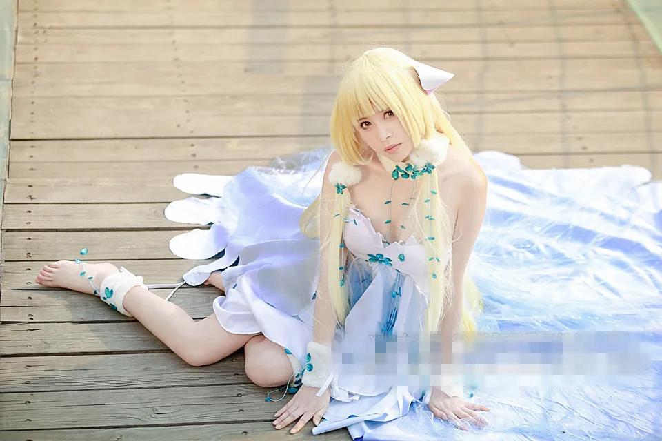 Chii Chobits Косплей Elda Костюм иллюстрация платья с принтом летнее платье по