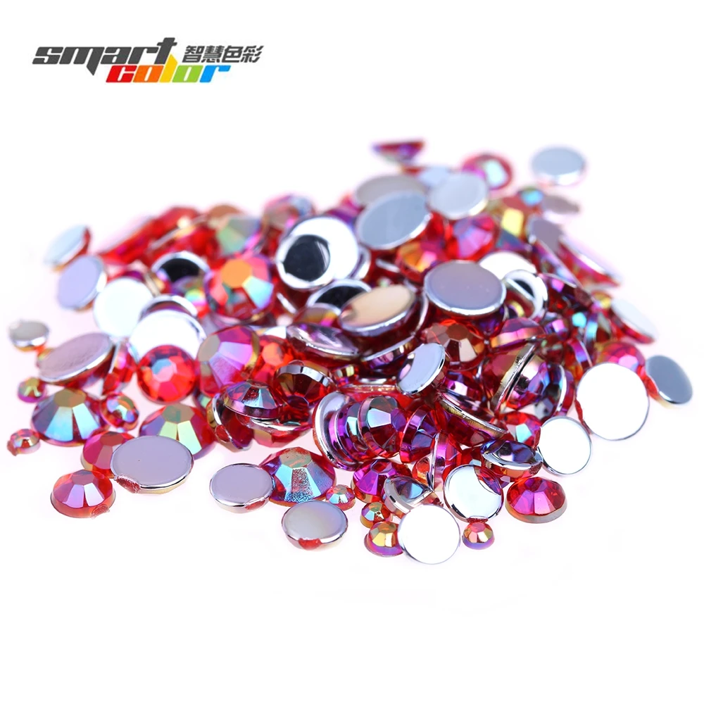 

Red AB Color Multi-Size Acrylic Rhinestones Shoes Clothing Decorations Sparkling Newest Nail Art Decorations