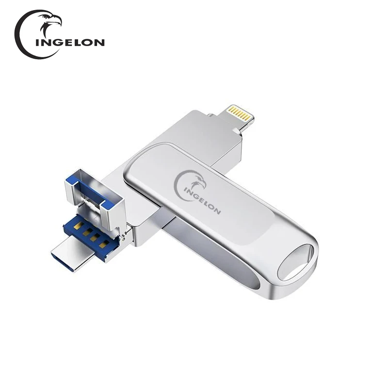 

Ingelon Cle usb 3.0 Flash Drive 32 gb 64gb 128gb Pen Drive Metal usb stick 32gb usb c type C for iPhone 6 7 8 Pendrive