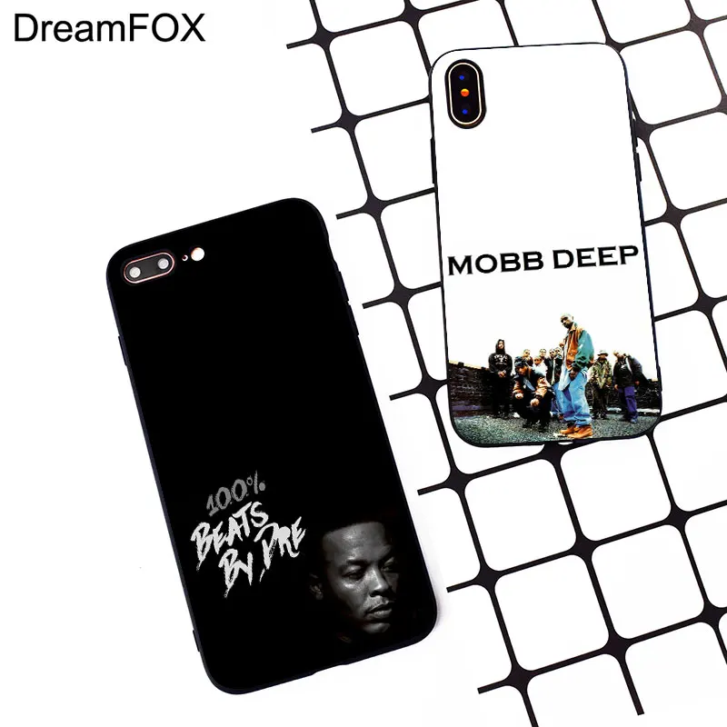 M459 Dr. Dre Mobb глубокий черный мягкий ТПУ силиконовый чехол для Apple iPhone 11 Pro XR XS Max X 8 7 6 6S
