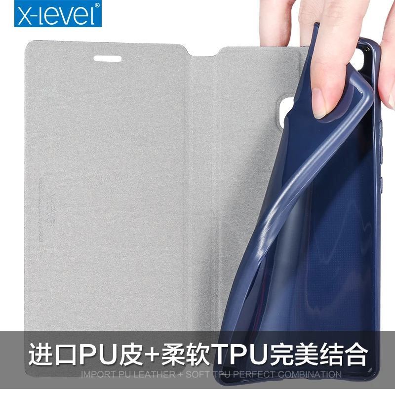 X Level роскошный Бизнес из искусственной кожи чехол для huawei P9 Lite/G9 lite с откидной