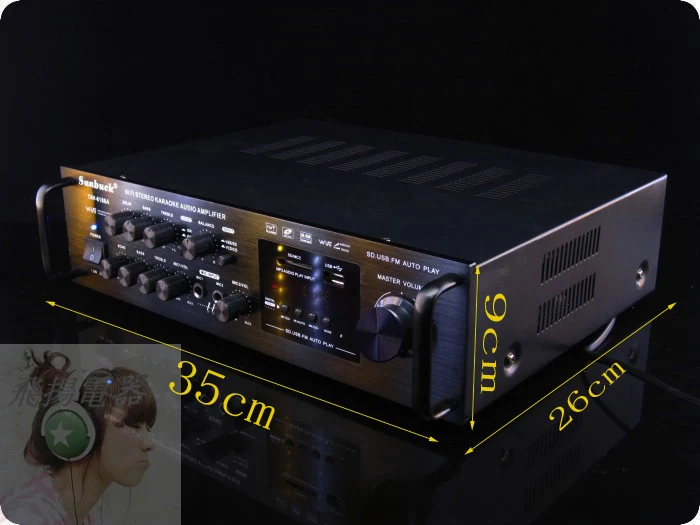 500 Вт Высокая мощность hifi2.0 усилитель мощности домашний кинотеатр Cara OK