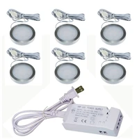 136pcs led cabinet light 2w with 12v power adapter indoor lighting for under kitchen cabinet home wardrobe showcase lamp decor