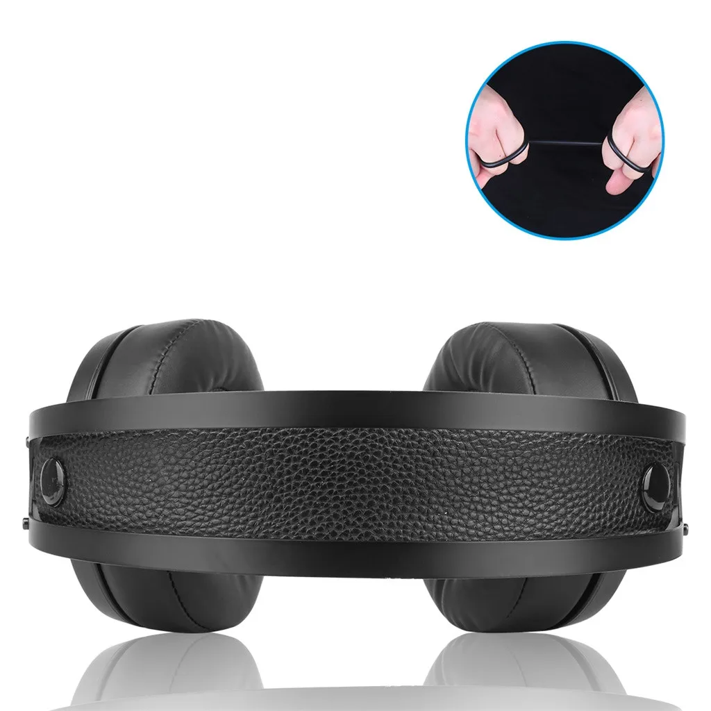 

Gaming Headsets Noise Cancelling Wired Headphones 40mm Loudhailer Diameter Flexible Audio Cable Soundproof Protein Over-ear