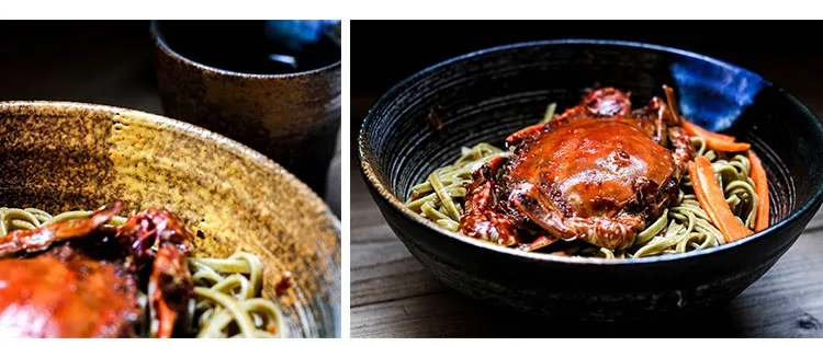 7,5 дюймов японская винтажная посуда керамическая фарфоровая чаша Ramen большая тарелка для супа салатники винтажная посуда кухонные аксессуары