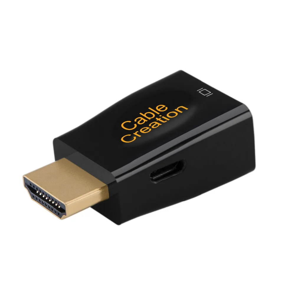 HDMI к VGA адаптер кабель позолоченный HDTV конвертер мужчин и женщин поддержка 1080P