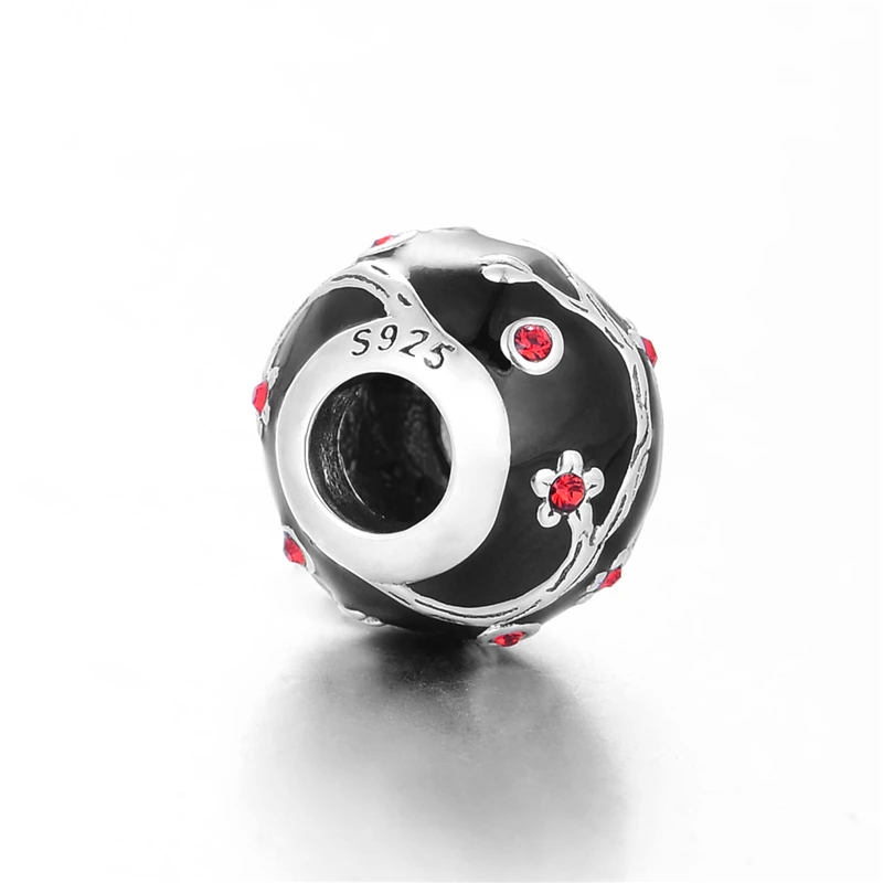 Модный китайский стиль эмалированный зимний-милый цветок подвеска Стерлинговое