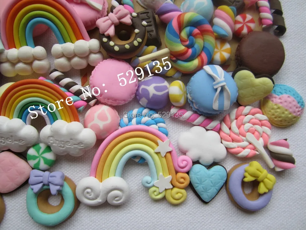 Набор очень милой глины 20 шт./лот миниатюрные для украшения телефона