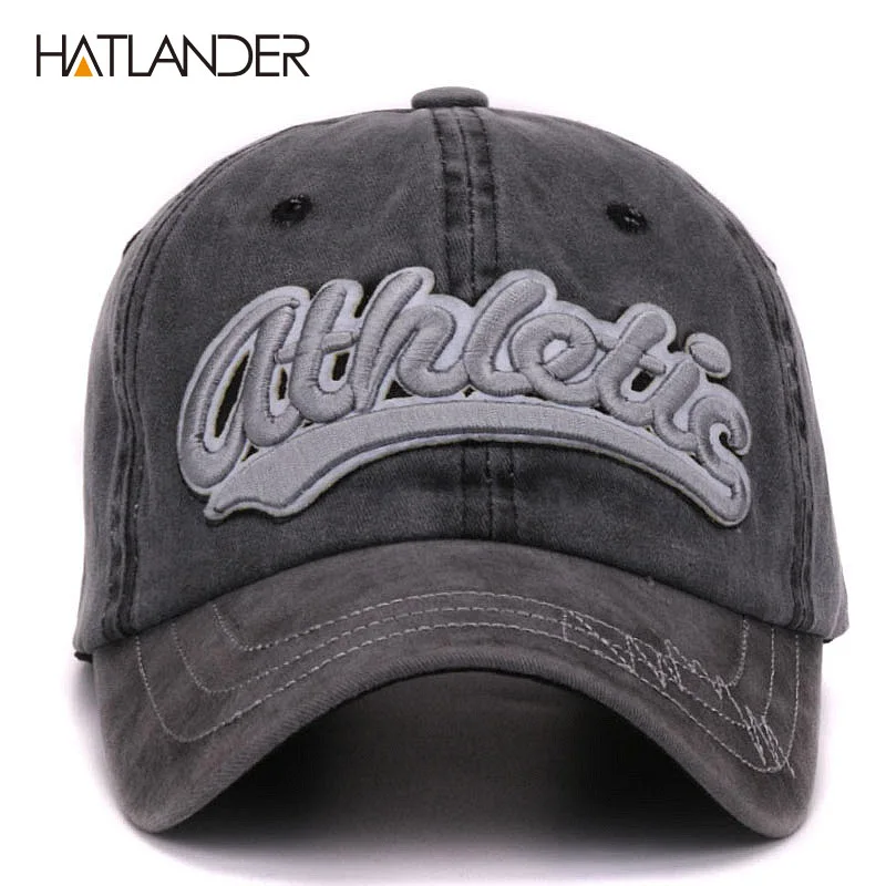 Винтажные Хлопковые бейсболки Hatlander с эффектом потертости мужские повседневные
