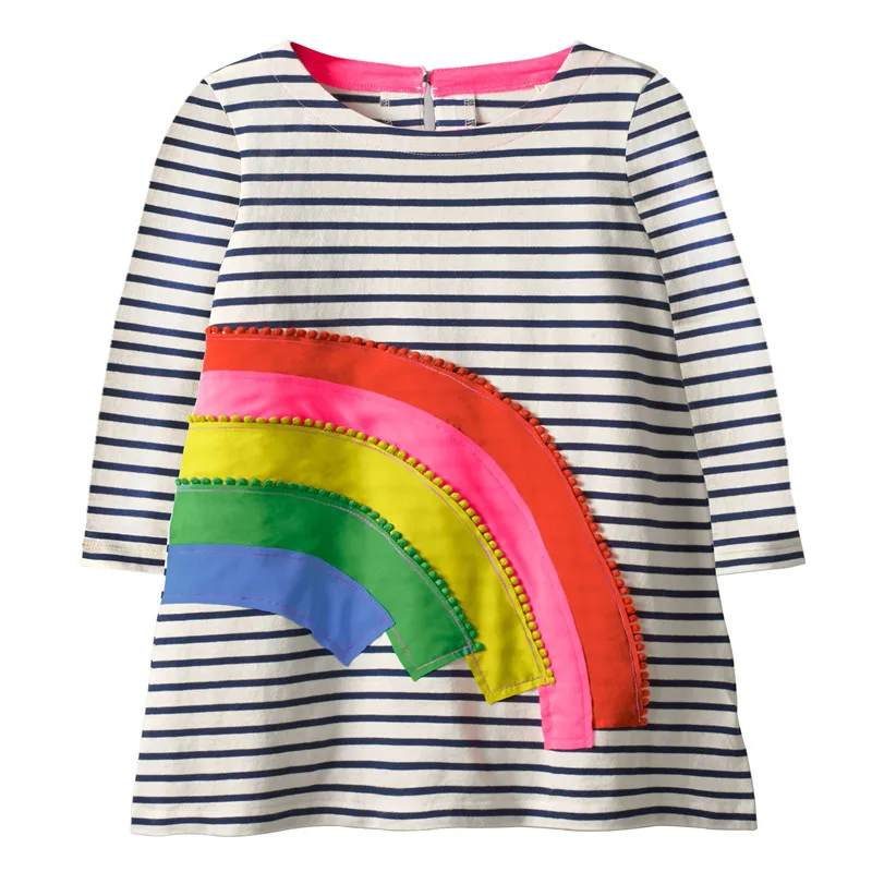Jumping meters Stripe Dresses autumn winter baby clothes girl dresses long sleeve cotton toddler clothing dress fashion kid | Детская