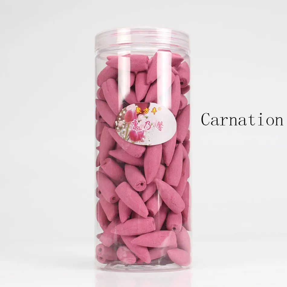 Carnation Керамическая горелка для благовоний с обратным потоком в виде водопада с конусами для благовоний в форме лотоса, Будды, ручной держатель для благовоний, украшение для дома и офиса, арома - Цвет: Carnation