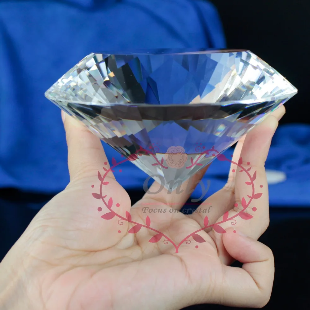 Большой размер 100 мм 4 дюйма Сверкающее Хрустальное стекло граненка бриллиант