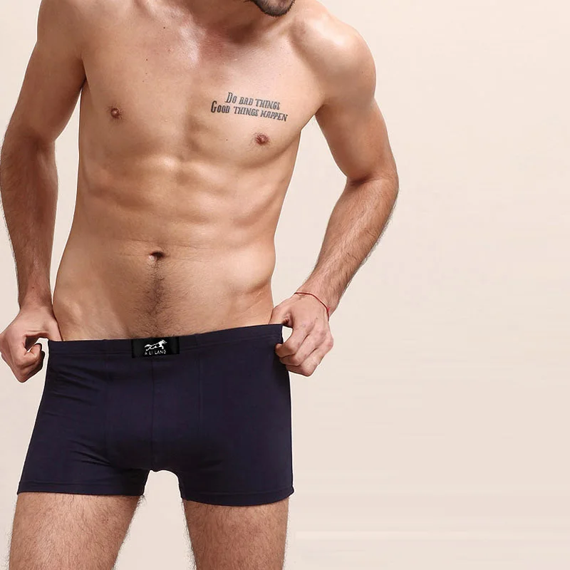 mens underwear boxers loose solid for men 3pcs shorts | Мужское нижнее белье
