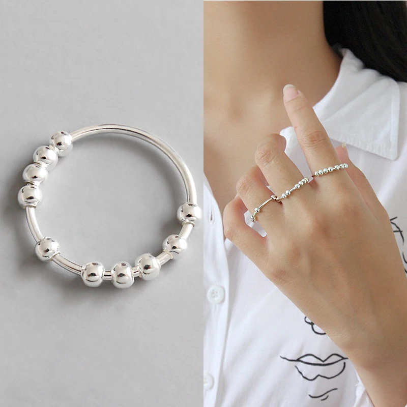 BALMORA 990 Чистые Серебряные Круглые Кольца для женщин леди Midi костяшки