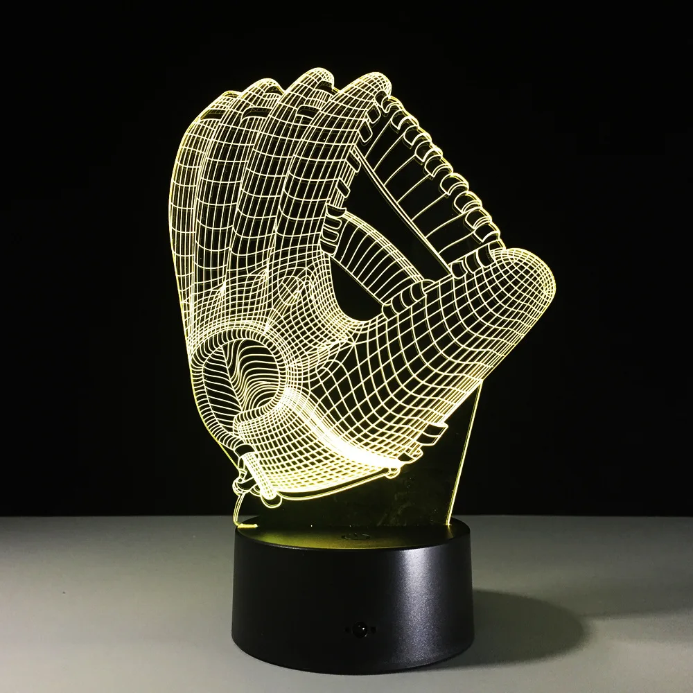 Сенсорный экран Цвет изменение 3D светодиодный ночной Светильник настроения
