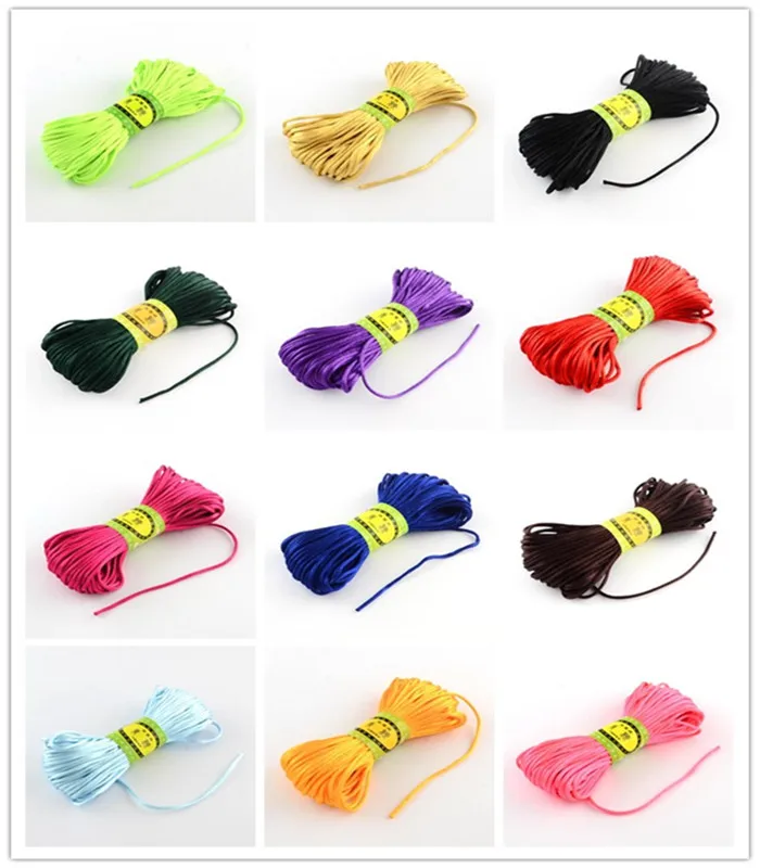 

2mm Polyester Cords for Jewelry Making DIY Jewelry Findings about 20m/bundle; 6bundles/bag