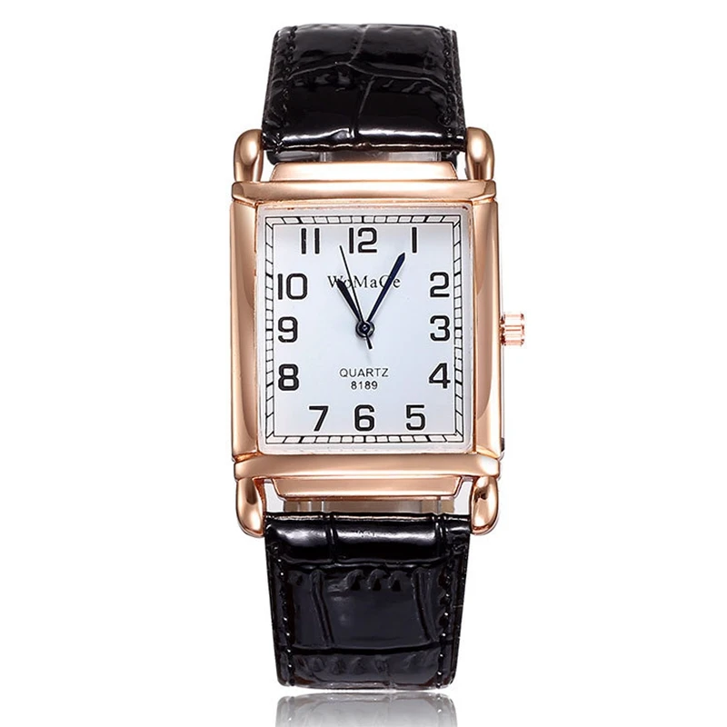 

Luxury Brand Lady Watches Women Red White Antique Rectangle Casual Leather Analog Quartz Dress Clock Saat Relogio Feminino
