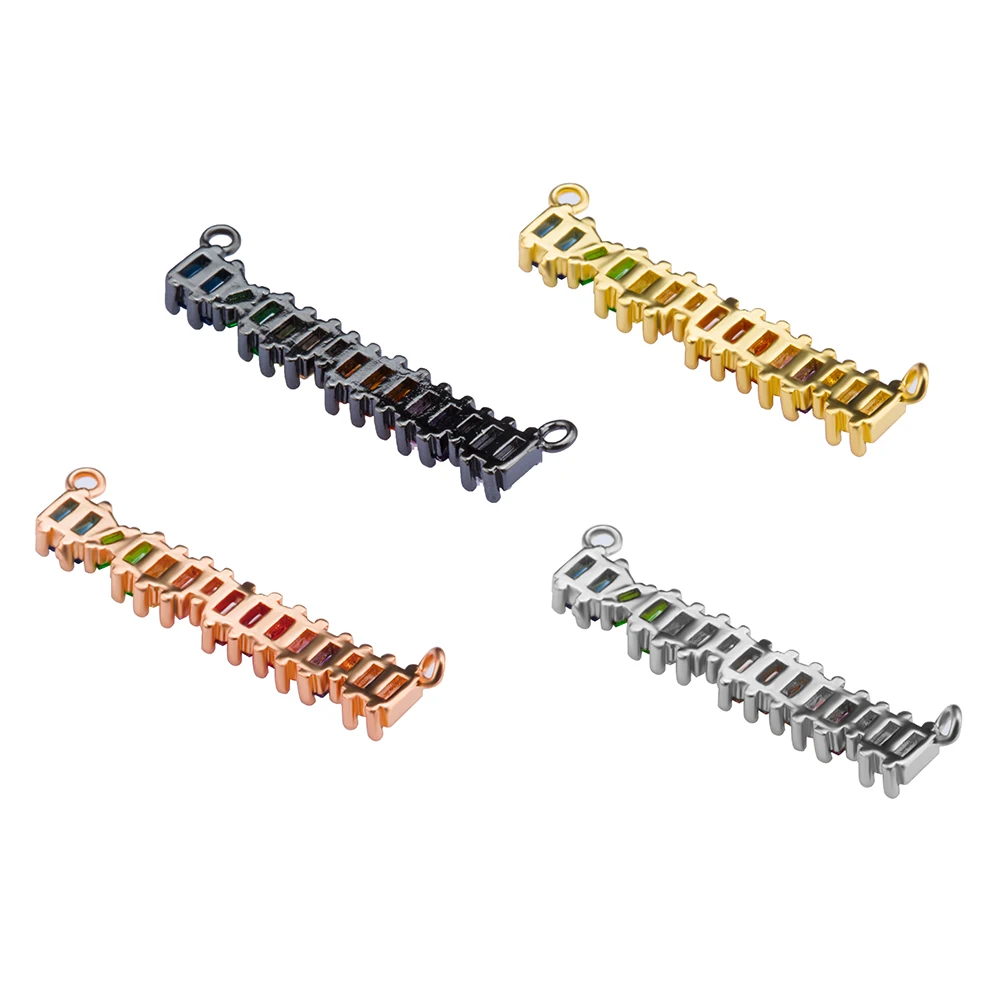 Complete animal charms bracelet jewelry connector accessories for diy bracelet making copper zircon micro pave cz wholesale